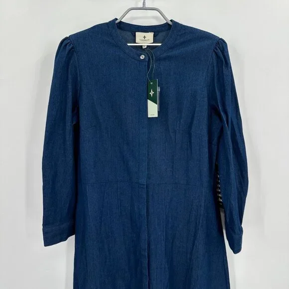 Tuckernuck Blue Denim Royal Maxi Shirt Dress size M Medium NWT - Picture 2 of 10